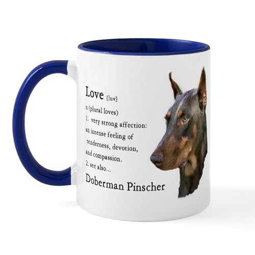 White/Navy Inside - Doberman Pinscher Gifts Mug