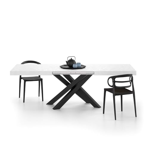 Concrete White Effect With Black Legs