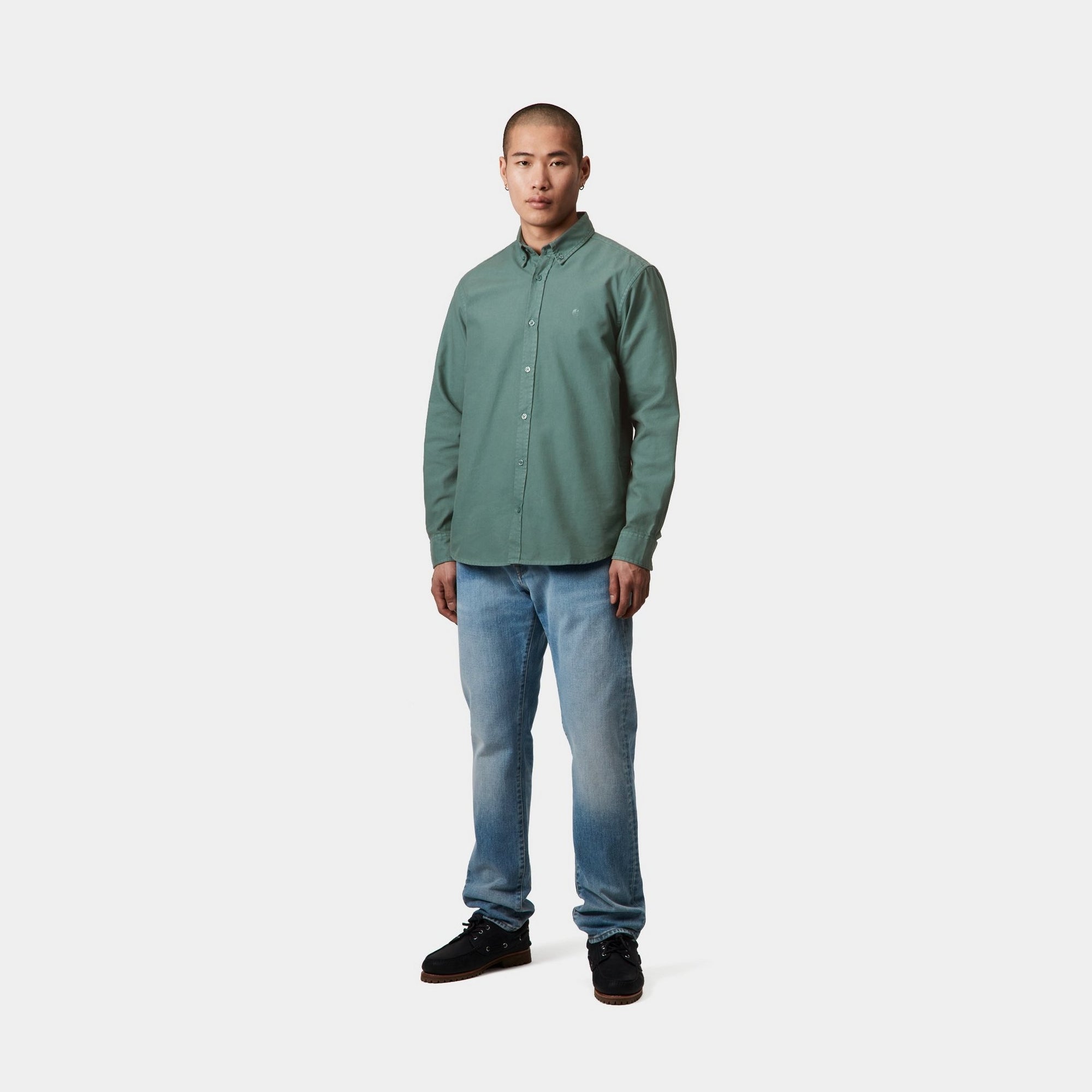 Bolton Shirt | Premium Silver Pine Color Men's Casual Button-Up Shirt for Office, Date Night & Outdoor Events