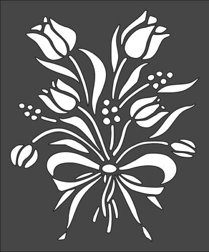 Reusable Plastic Tulip Stencils for DIY Crafts, Wall Art, and Scrapbooking – Perfect for Home Decor, Wedding Invitations, and Gift Wrapping
