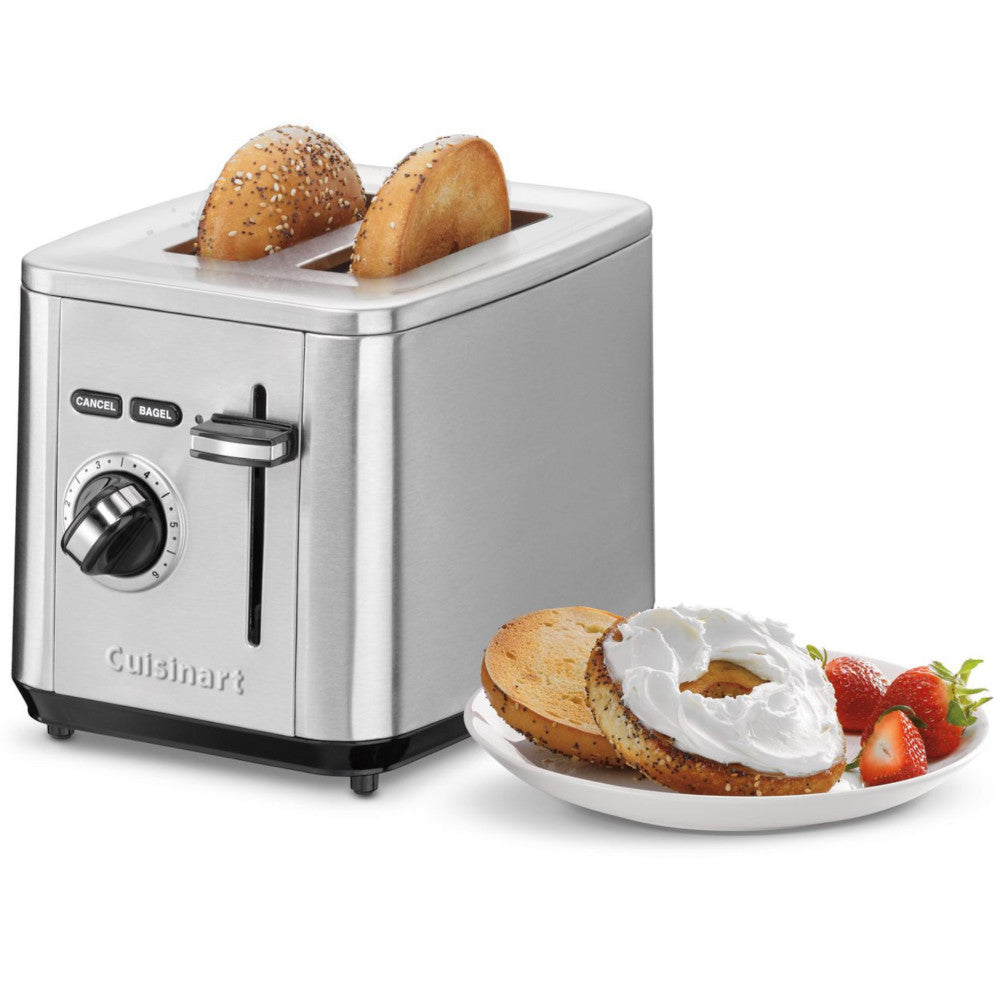 Refurbished Cuisinart CPT-12 2-Slice Stainless Steel Toaster with Warranty - Perfect for Breakfast, Office, or Dorm Room Use