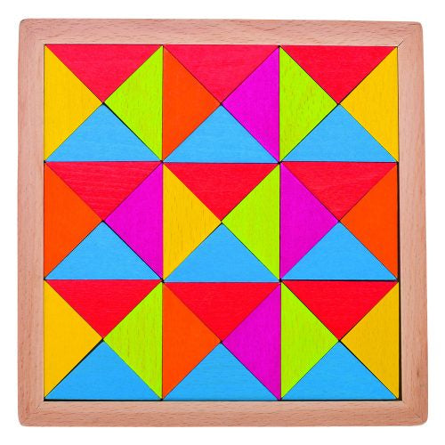 Goki Rainbow Mosaic Puzzle II - Colorful Wooden Educational Toy for Kids - Perfect for Creative Play & Learning Activities