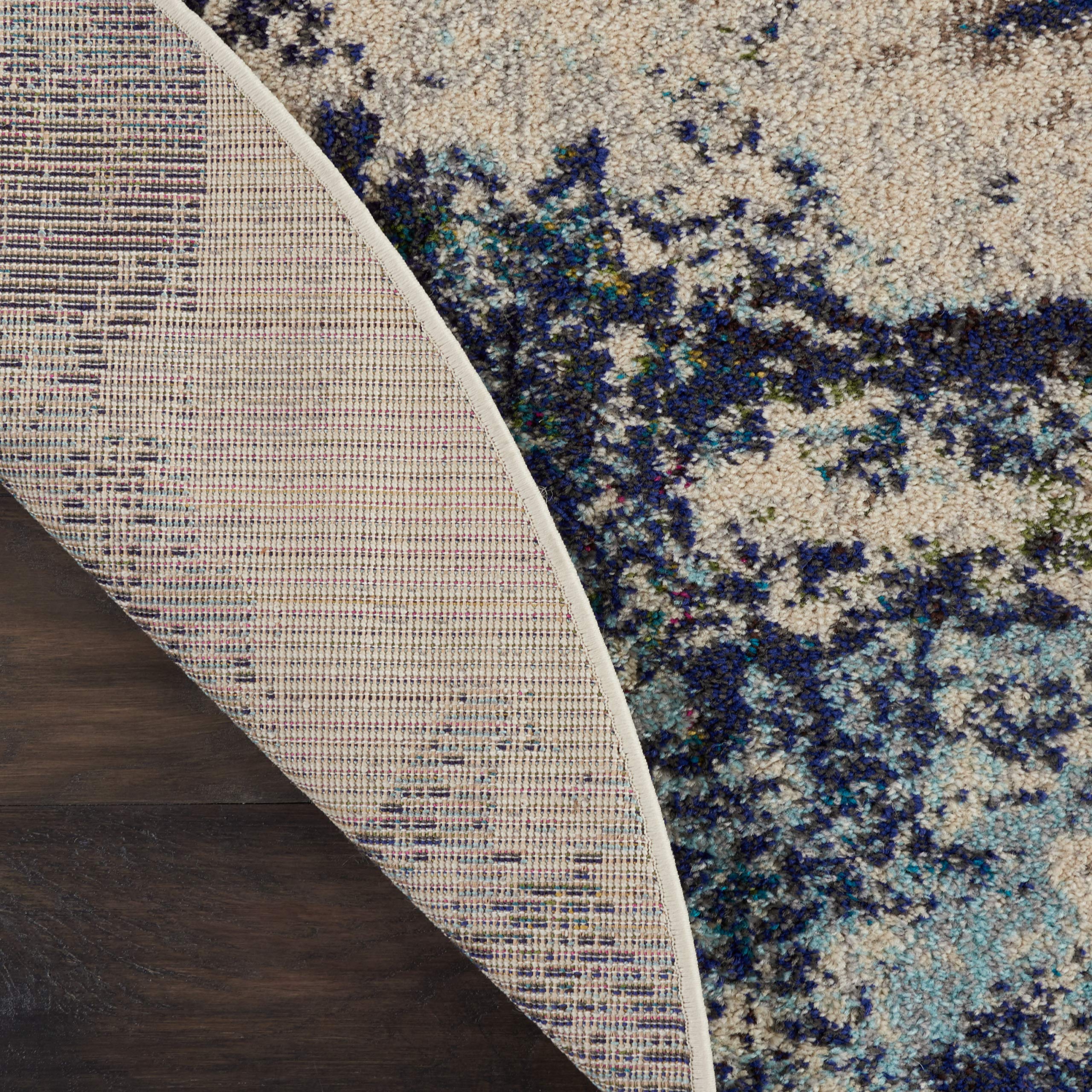 Nourison Celestial Modern Abstract Ivory/Teal Blue 7'10