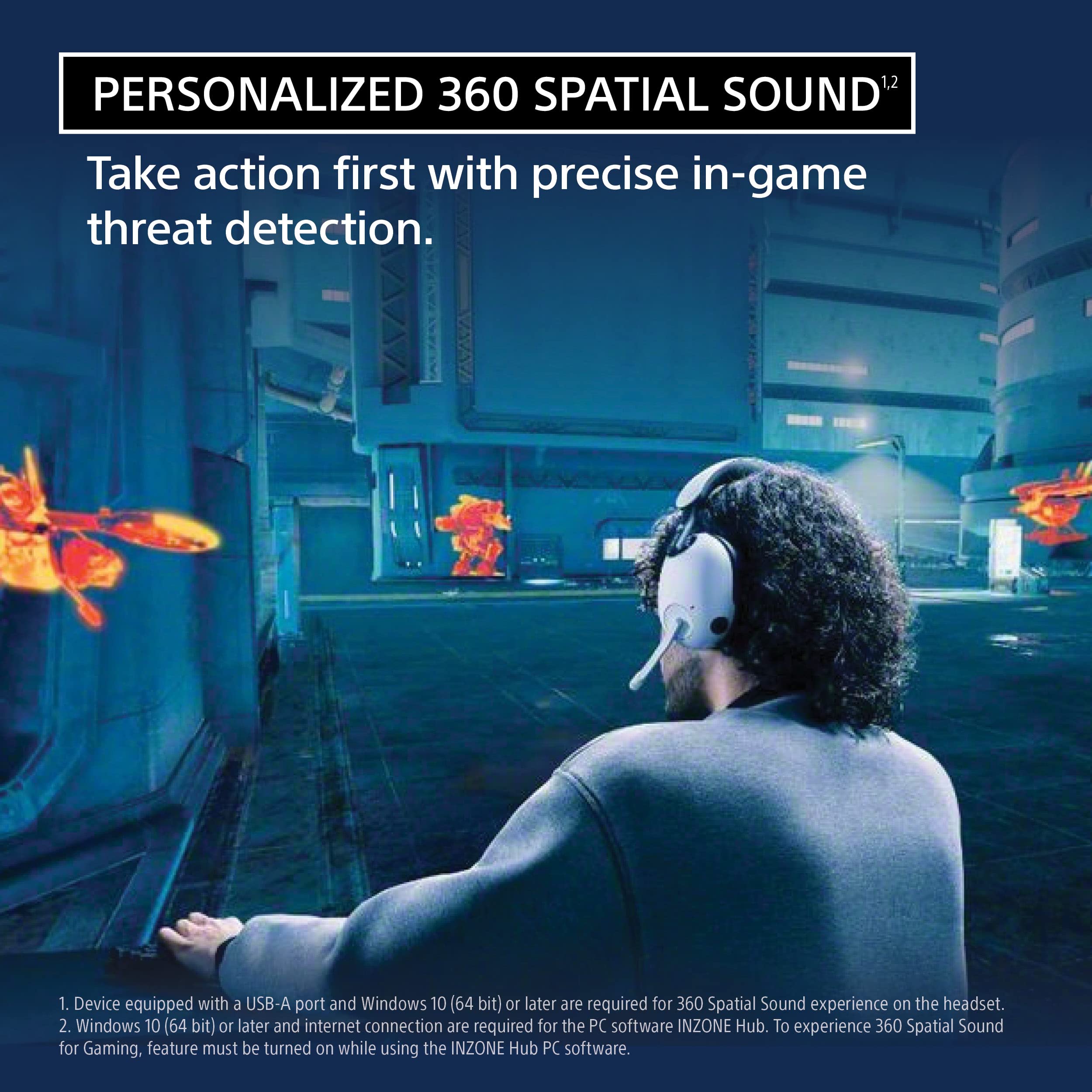 Sony INZONE H9 Wireless Noise Canceling Gaming Headset with Microphone - 360 Spatial Sound for PC, PS5 (WH-G900N) - Black | Perfect for Competitive Gaming, Streaming & Immersive Play