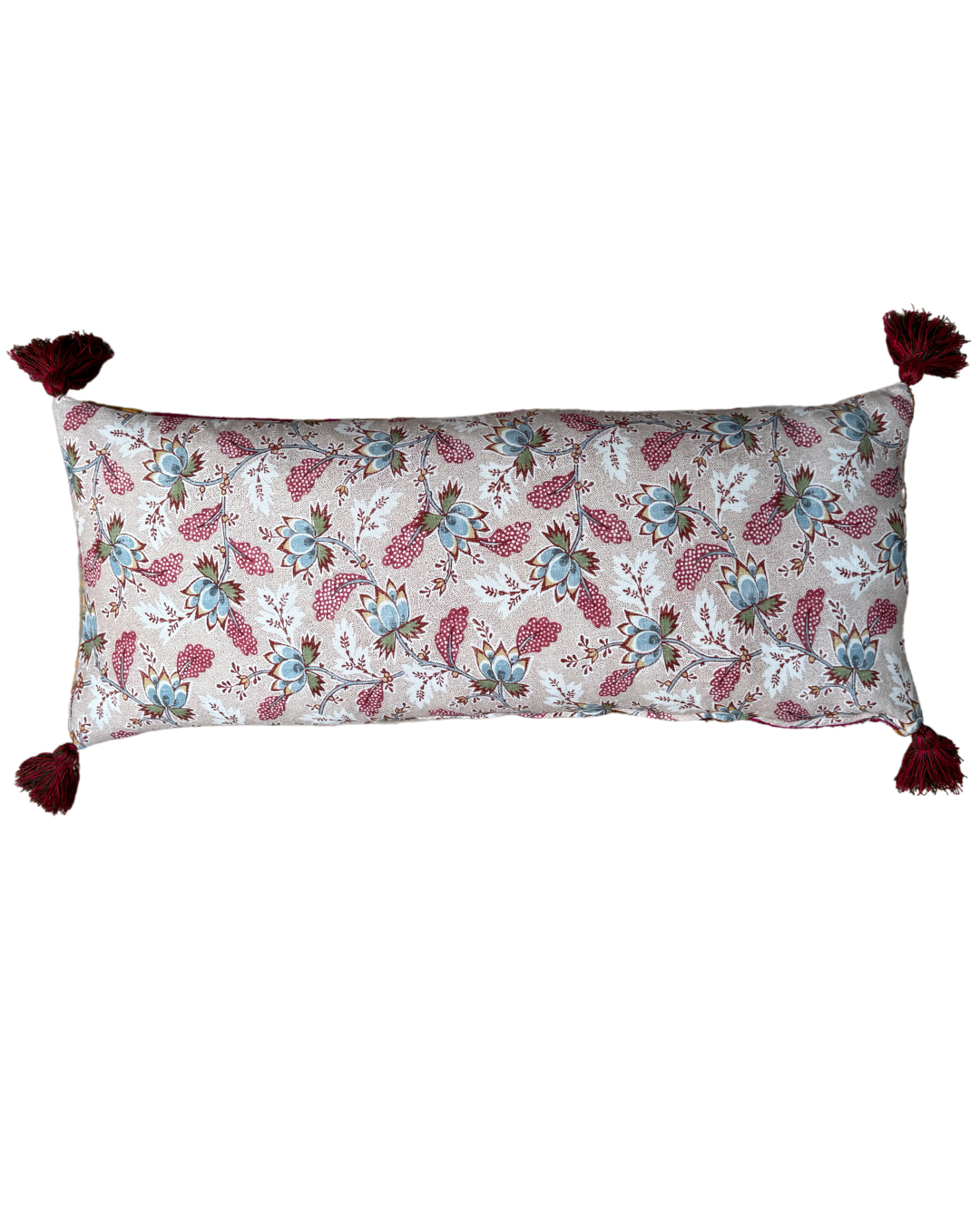 Phulkhari Tassel Cushions - Soft Pink Decorative Throw Pillows for Sofa, Bed & Home Decor | Perfect for Living Room, Bedroom & Boho Style