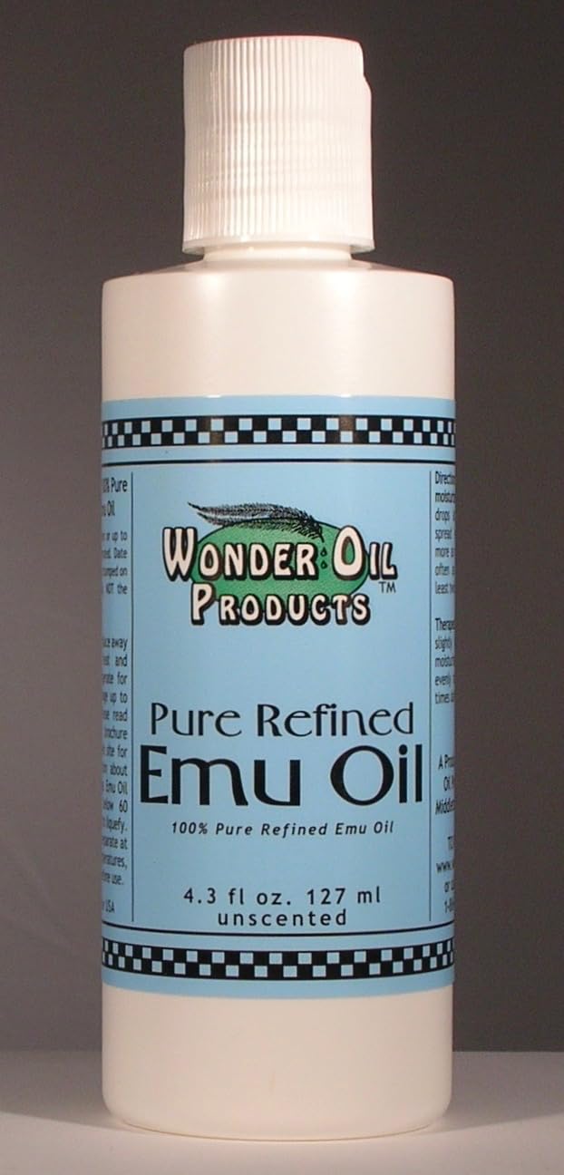4.3 fl. oz 100% Pure Triple Refined Emu Oil - Natural Moisturizer for Skin & Hair Care, Pain Relief & Anti-Aging | Perfect for Dry Skin, Eczema & Joint Pain