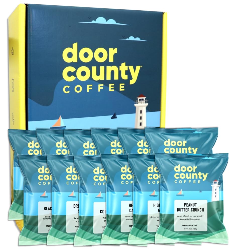 Gourmet Coffee Gift Set - 12 Pack 1.5oz Bags for Home & Office