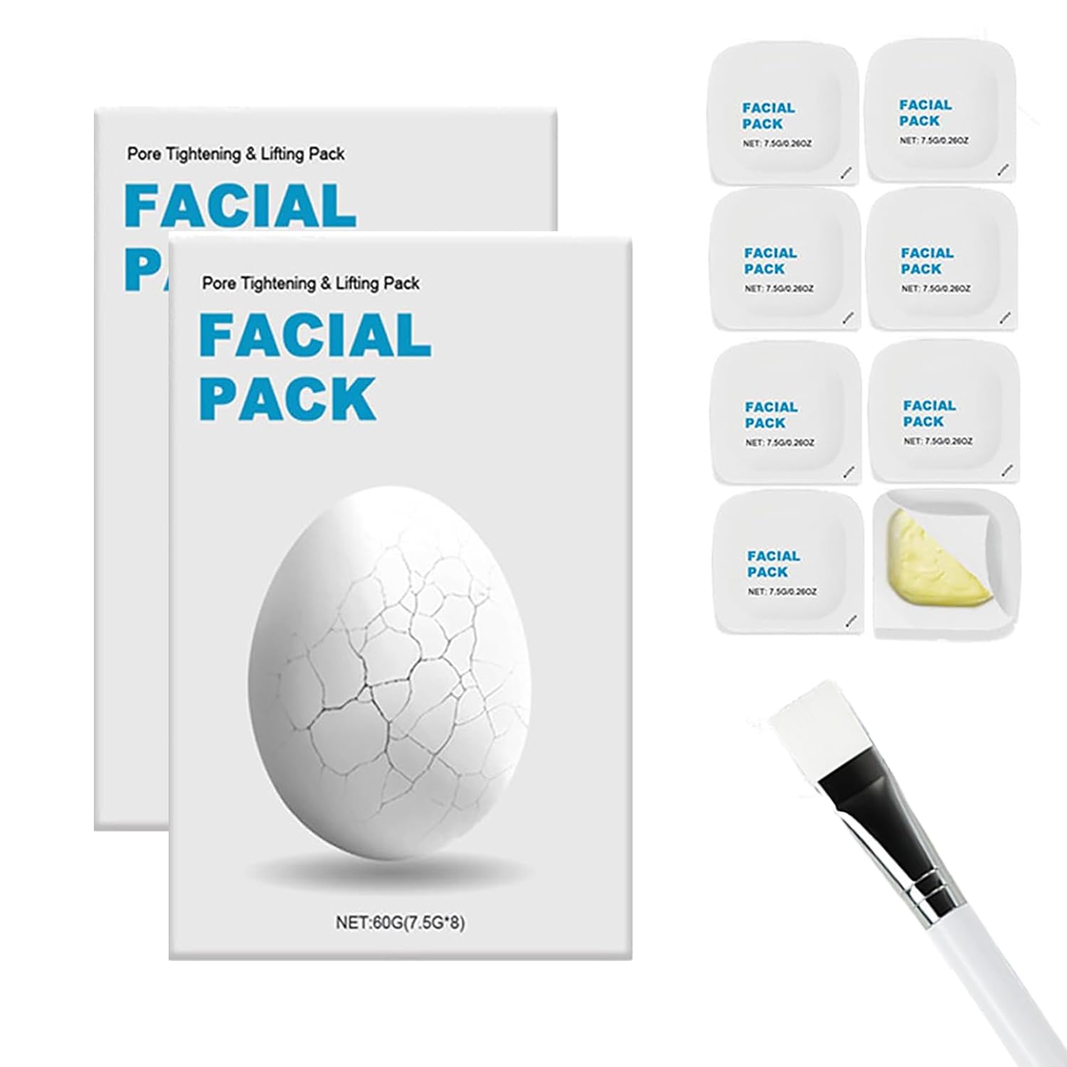 Zombie Face Mask - Hydrating & Firming Skin Care Mask for Pore Tightening & Lifting, Includes Mask Brush (1 Box of 8 Sheets) - Perfect for Halloween Costumes, Spa Nights, and Skin Rejuvenation Treatments