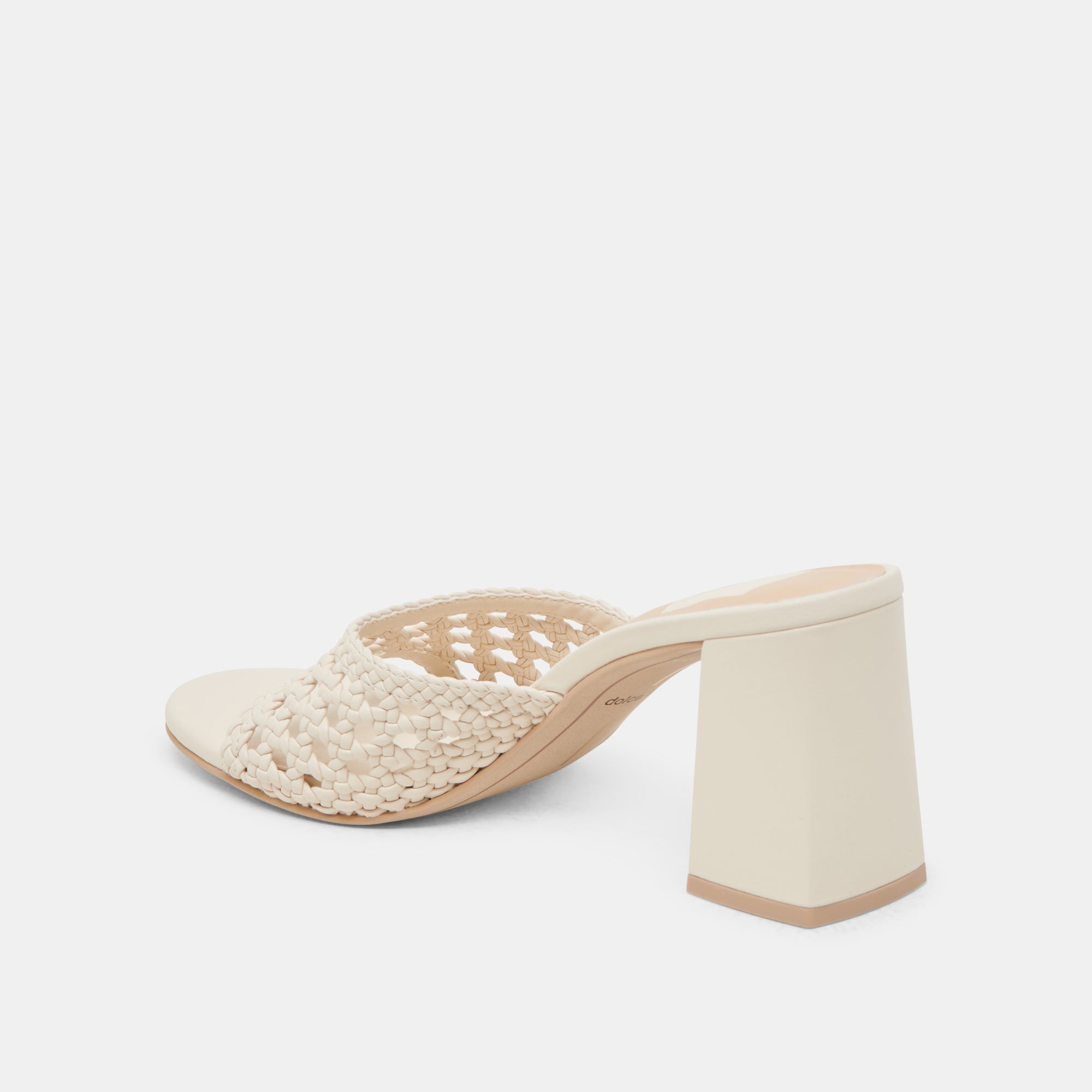 MARGOE Women's Creme Woven Stella High Heels - Elegant Dress Pumps for Parties, Weddings & Evening Events