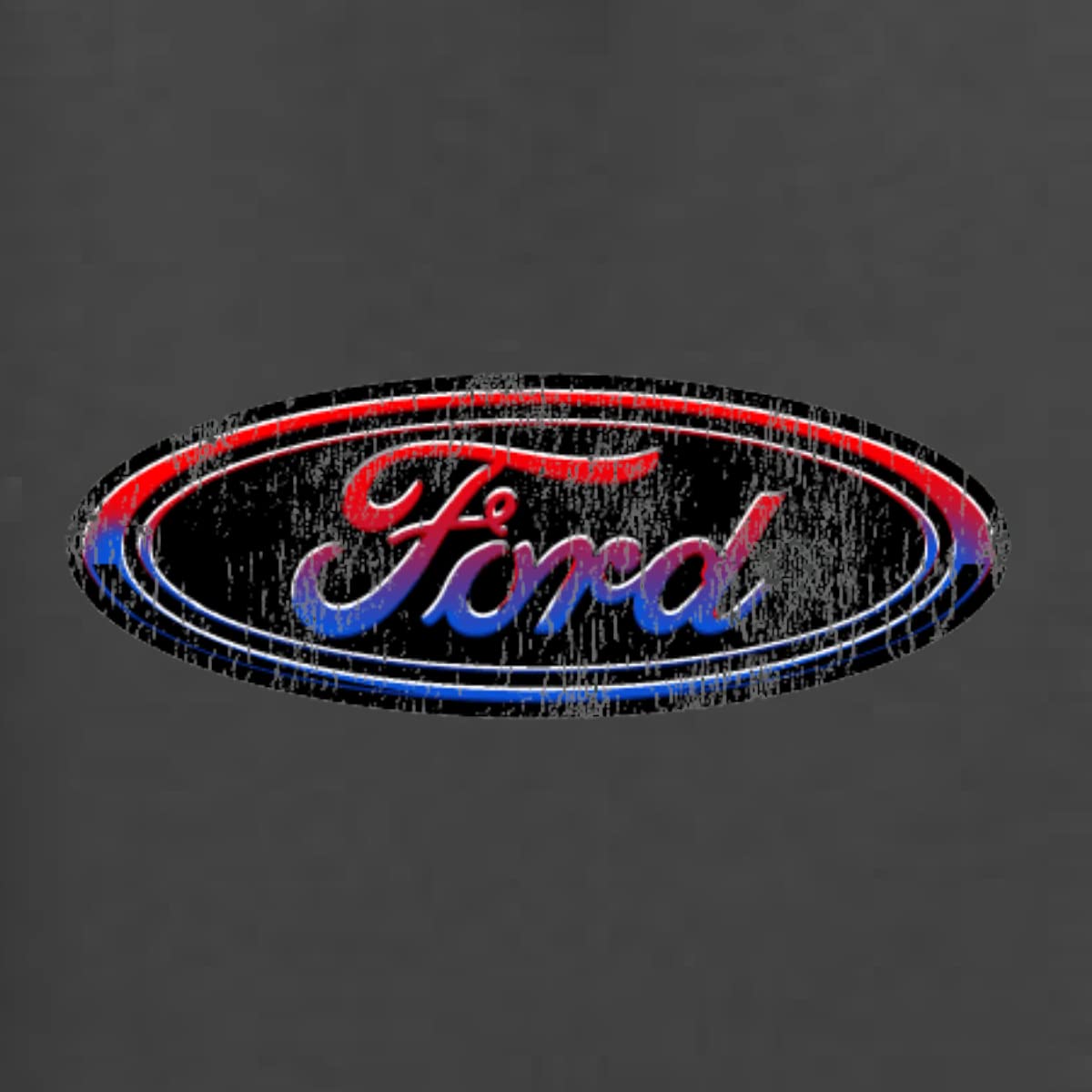 Wild Bobby Red Blue Black Ford Logo Graphic Hoodie for Cars & Trucks Lovers - Unisex Pullover Sweatshirt for Casual Wear, Car Enthusiasts & Ford Fans