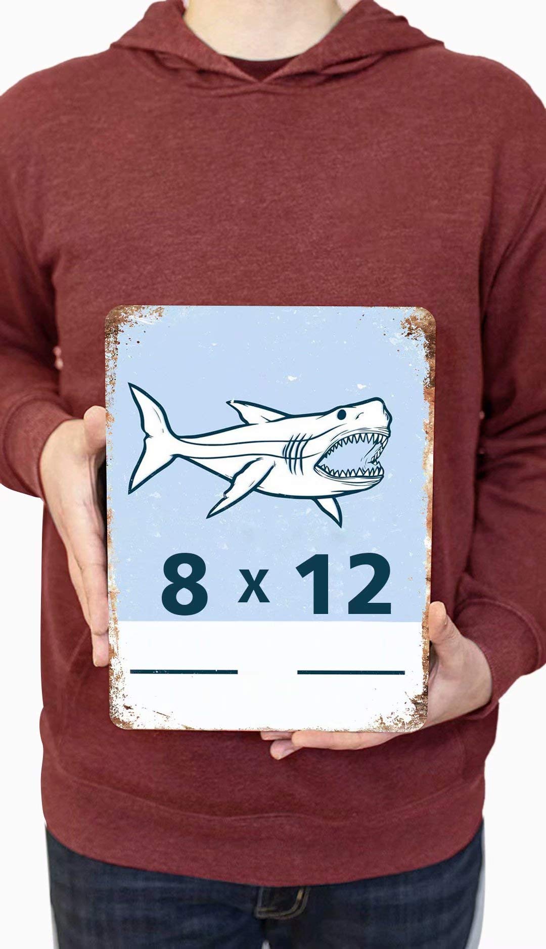 Lilyanaen 12x8 Inch Aluminum Metal Sign - Swimming Pool Rules Sign for Indoor & Outdoor Use - Durable Weatherproof Decorative Sign for Backyard, Patio, Pool Area