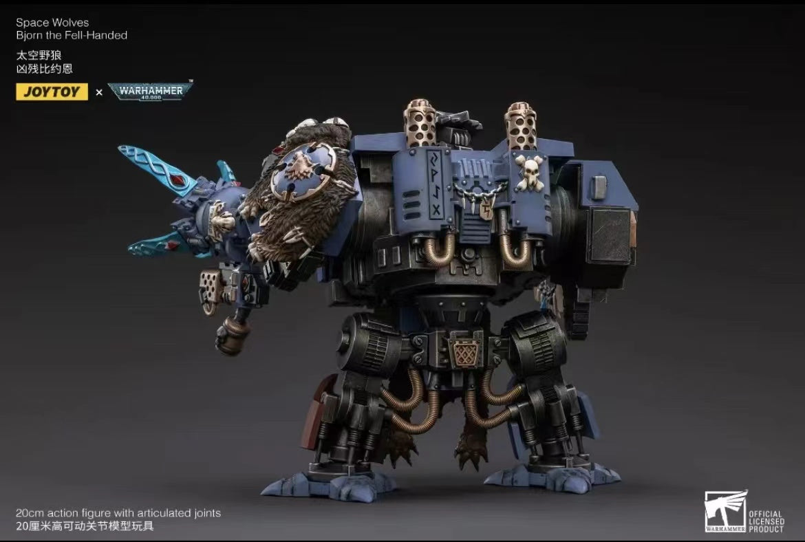 JOYTOY 1/18 Scale Warhammer 40K Space Wolves Bjorn the Fell-Handed Action Figure - Reissue Version - Collectible Model for Display & Wargaming Scenes