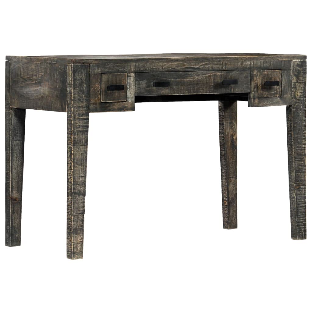 Compact Black Writing Desk with Storage | 43.3