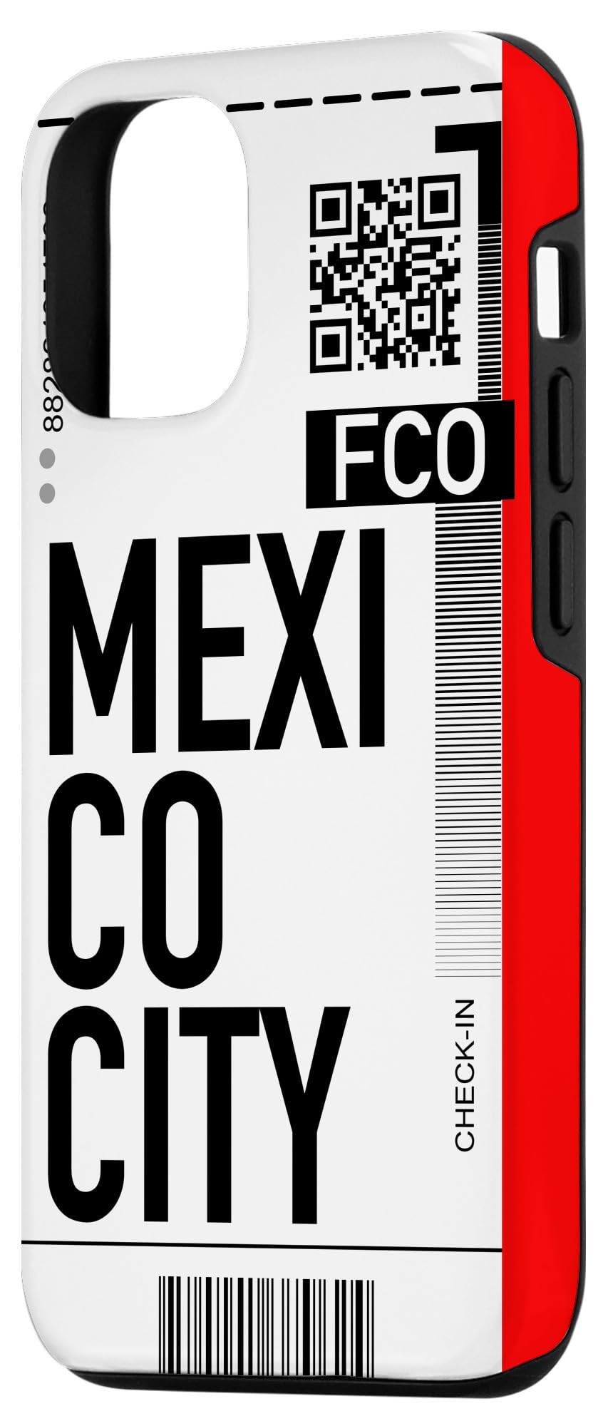 iPhone 12/12 Pro Mexico City Air Ticket Phone Case - Stylish Boarding Pass Design for Travel Enthusiasts - Perfect for Airport and Plane Adventures