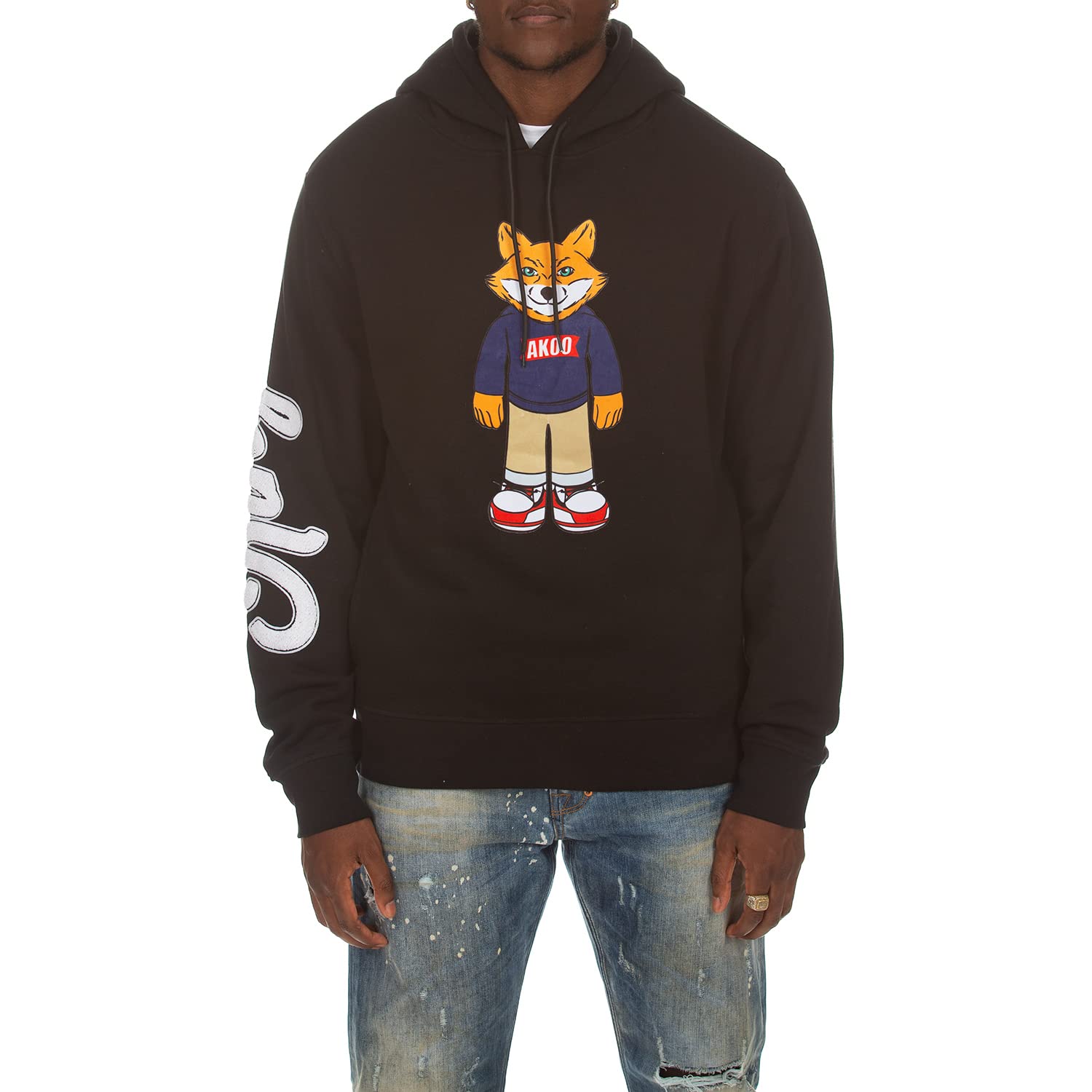 **Akoo Men's Cotton Graphic Hoodie - Stylish & Comfortable Pullover Hooded Sweatshirt for Casual Wear & Street Fashion**