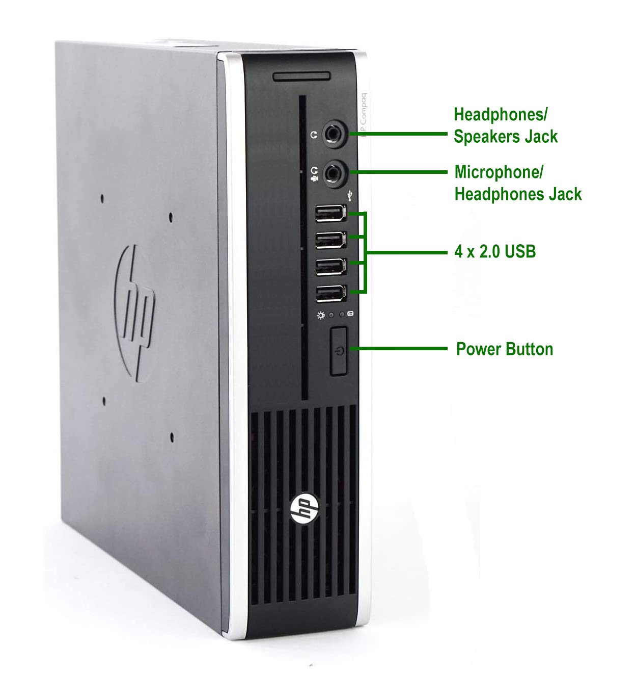 Refurbished HP 8300 USFF Desktop Computer - Intel Core i5 3.2GHz, 8GB RAM, 500GB HDD, WiFi, Bluetooth, 1080p Webcam, Wireless Keyboard & Mouse, 19