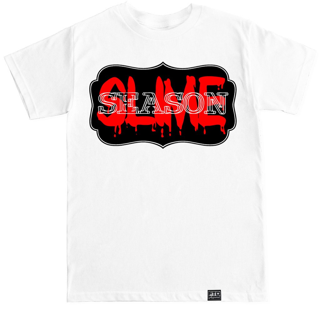 FTD Apparel Men's Slime Season Graphic T-Shirt - Trendy Streetwear Cotton Tee for Casual Outfits & Hip Hop Fashion