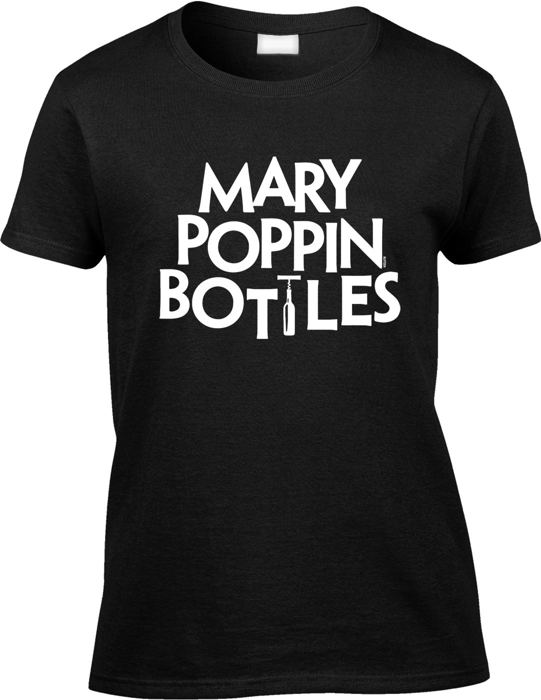 Blittzen Mary Poppins Bottles Women's Graphic T-Shirt - Casual Vintage Style Tee for Disney Fans & Movie Lovers
