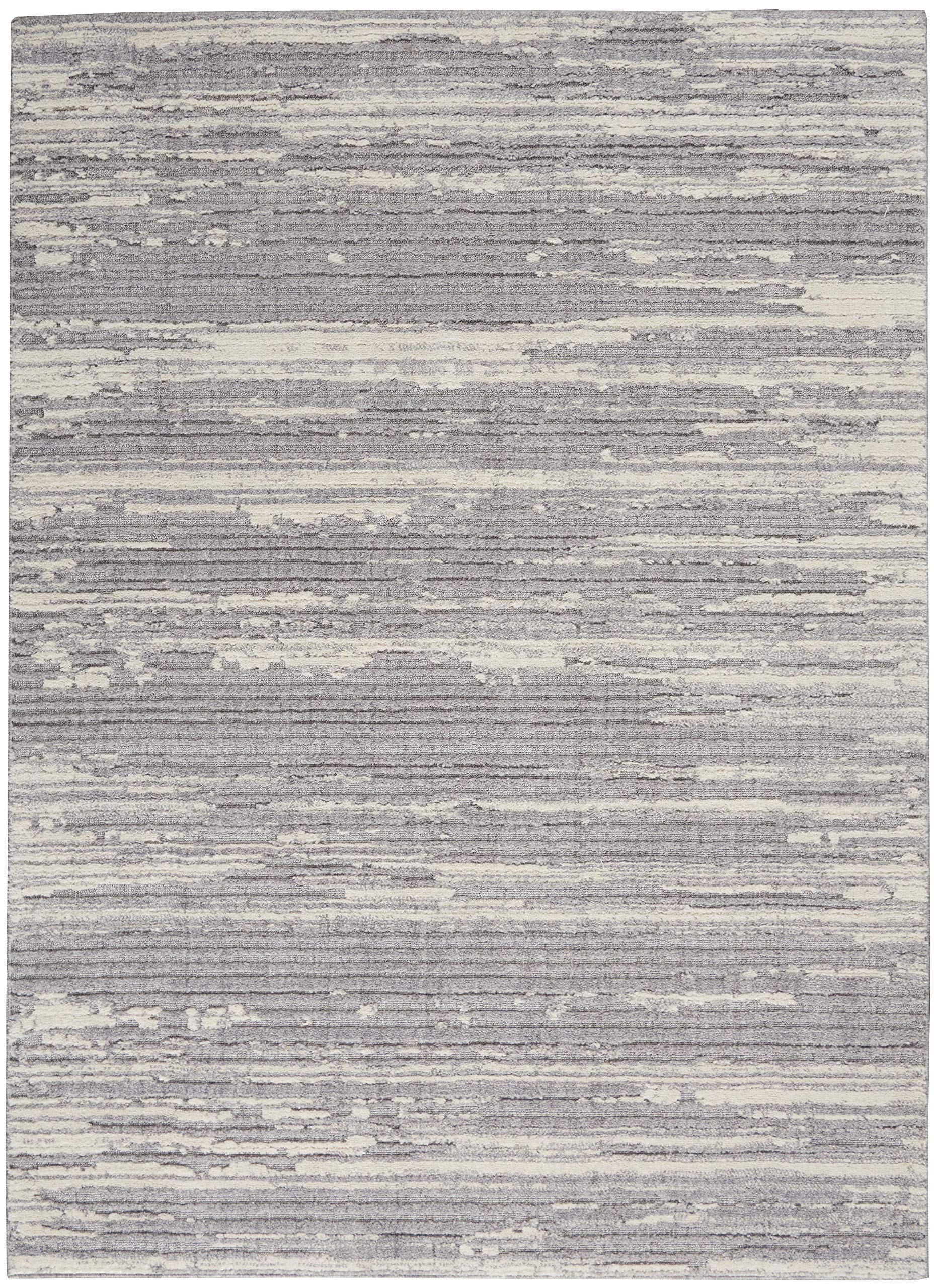 Nourison Textured Abstract Grey/Ivory 5'3