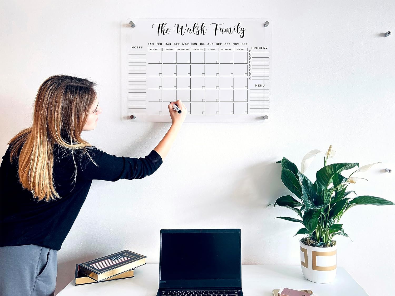2025 Personalized Acrylic Wall Calendar - Large 14