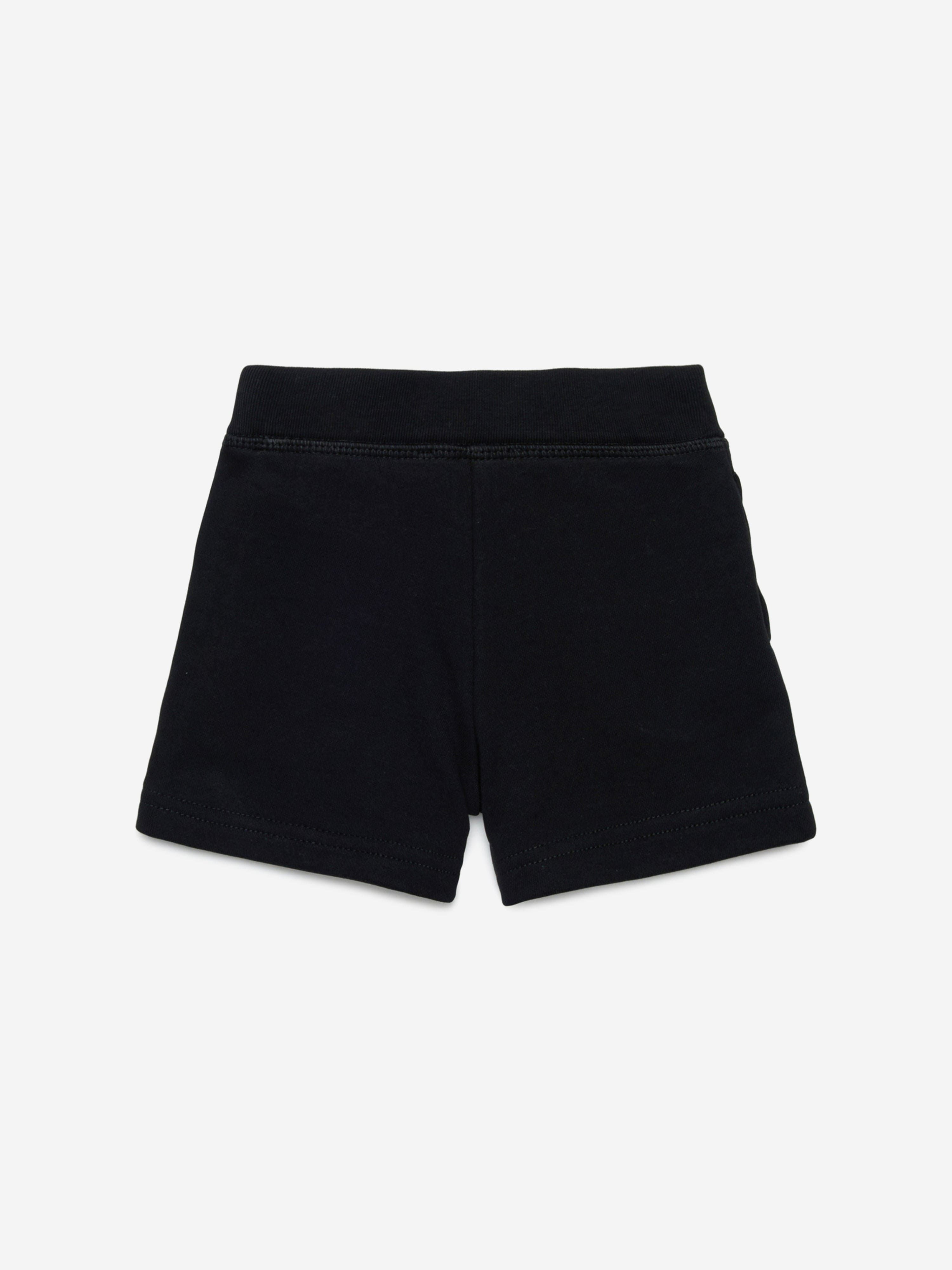 Baby Logo Shorts - Black Cotton Comfortable Shorts for Boys & Girls | Perfect for Playtime, Outings & Summer Activities
