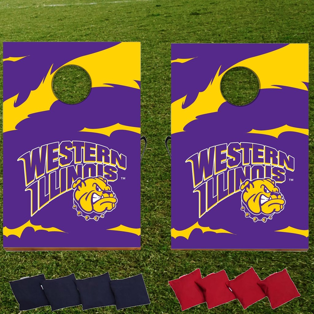 Western Illinois University Cornhole Game Set - Premium Bean Bag Toss with WIU Logo for Tailgating, Backyard Parties & College Events - Perfect Gift for Alumni & Students