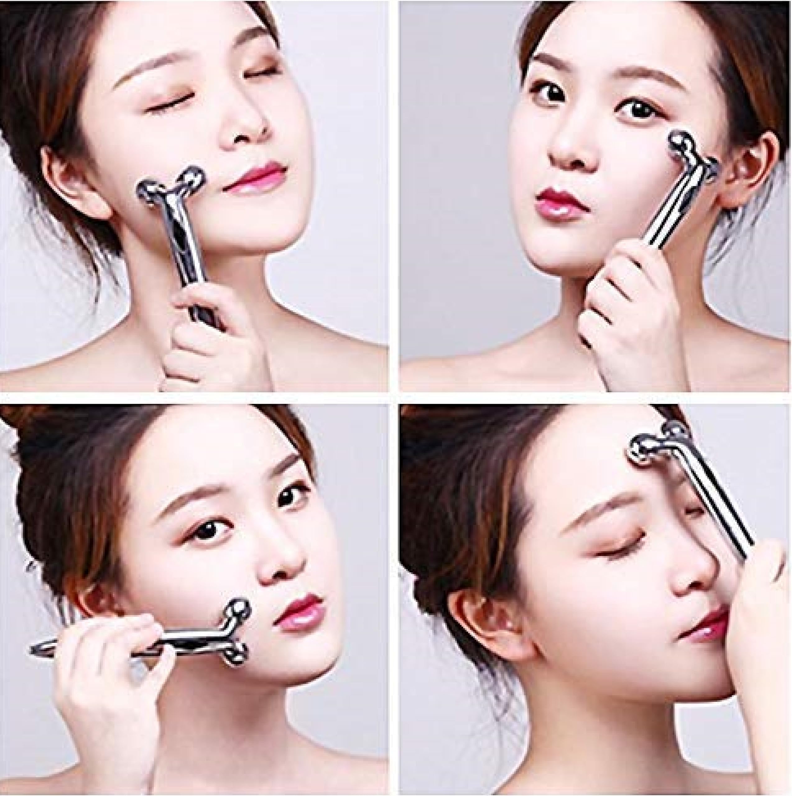 N.Y.N BEAUTY 3D Manual Face Roller for Skin Tightening & Wrinkle Reduction - Anti-Aging Facial Massager for Serum Application & Lymphatic Drainage - Perfect for Home Skincare Routine & Spa Treatments