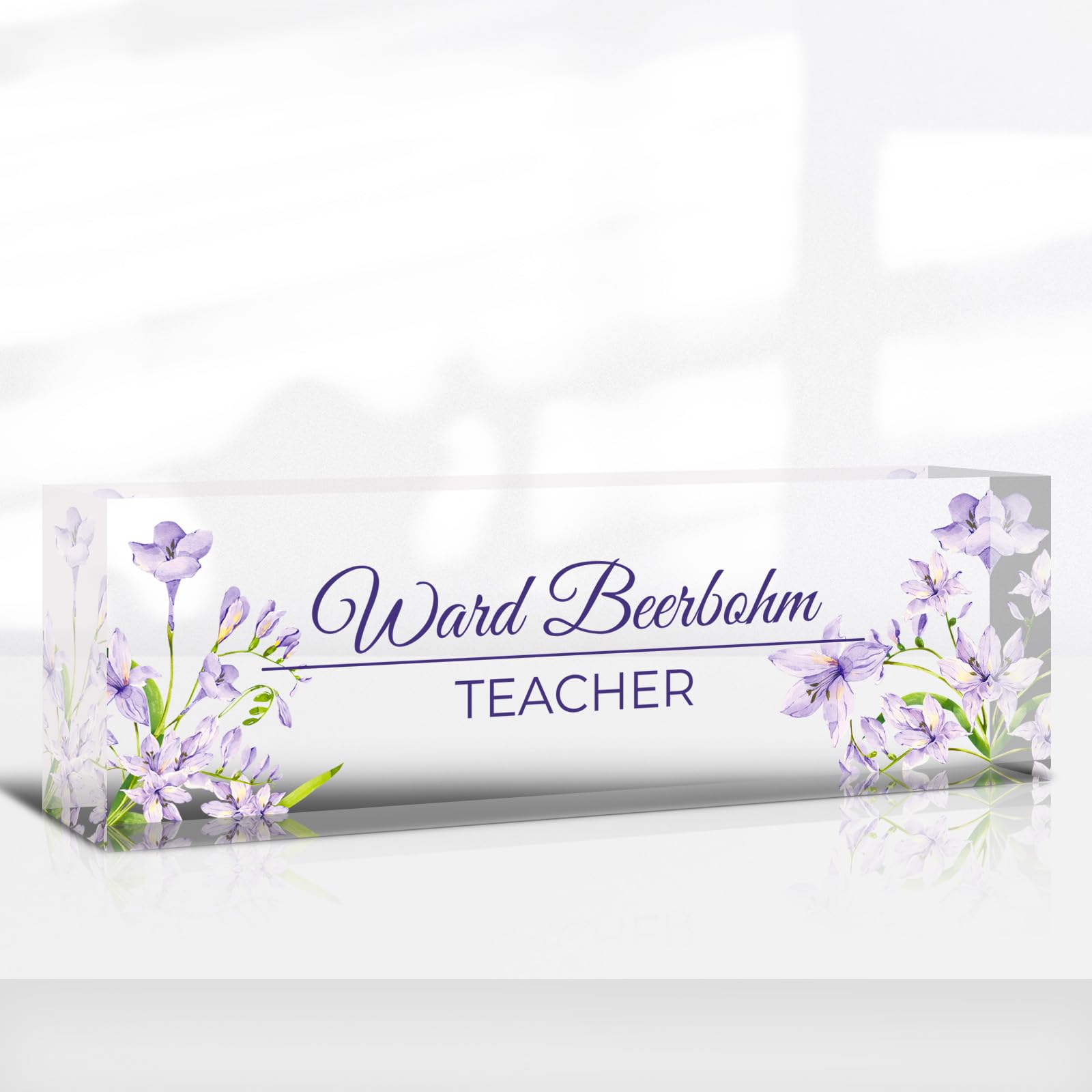 Personalized Acrylic Desk Name Plate - Custom Office Nameplate for Desk, Teacher, Nurse, Boss & Employee Appreciation Gifts - Perfect for Office Decor, Professional Workspace & Corporate Gifting