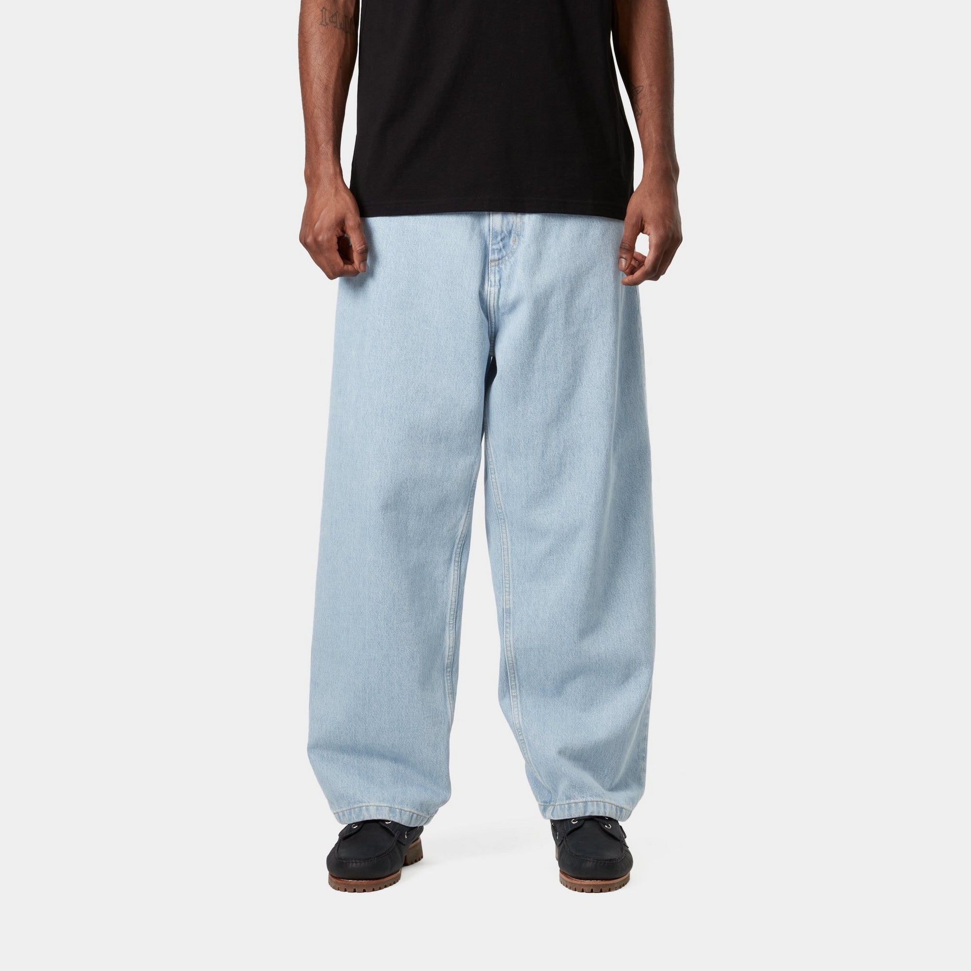 Brandon Men's Blue Heavy Stone Bleached Pants - Casual Wear for Everyday Comfort & Style | Perfect for Work, Travel & Outdoor Activities