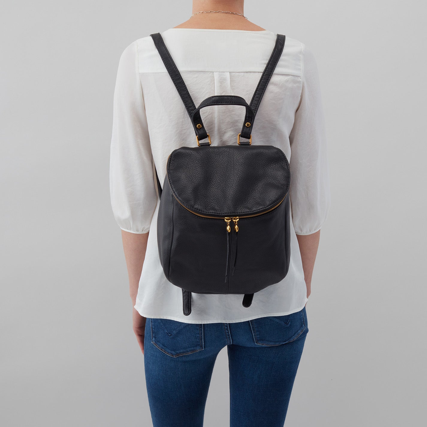 Premium Pebbled Leather River Backpack - Stylish & Durable Black Backpack for Travel, Work & Outdoor Adventures
