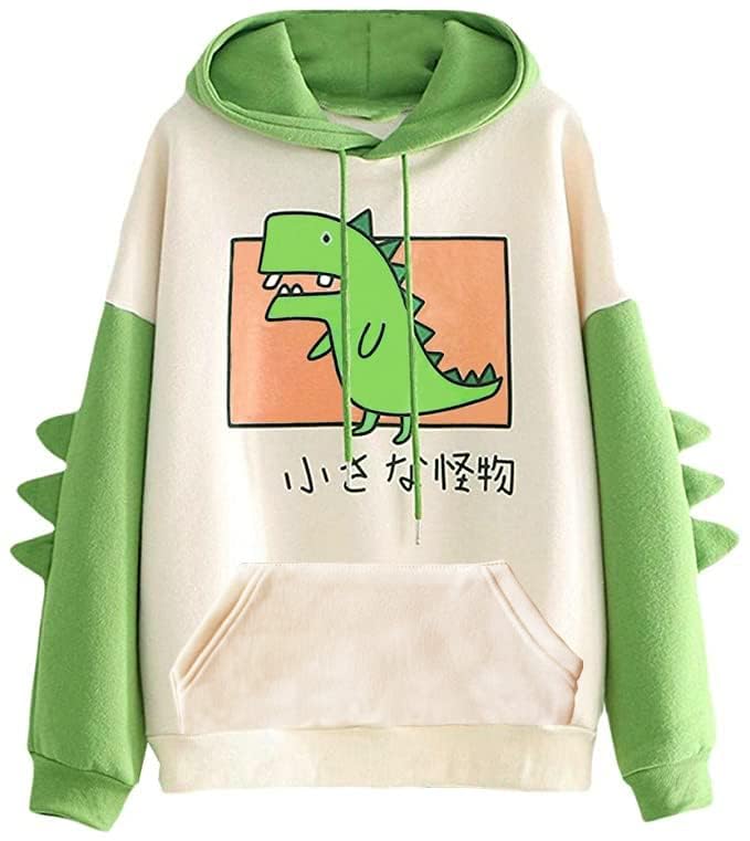 Dinosaur Hoodie for Girls - Soft Fleece Long Sleeve Dino Sweatshirt with Pockets | Cute Dinosaur Pullover for School, Playdates & Outdoor Adventures