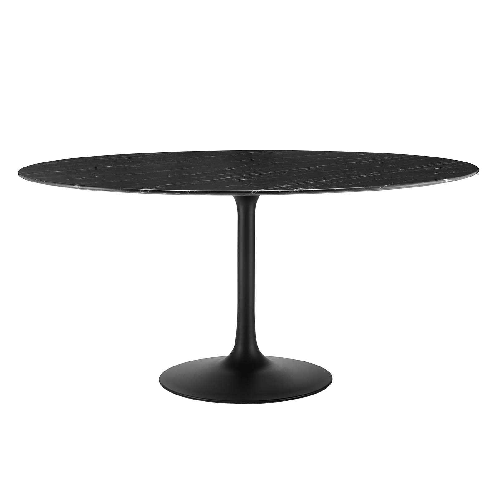 Modway Lippa 60 Inch Modern Dining Table in Black - Perfect for Small Spaces, Kitchens & Dining Rooms