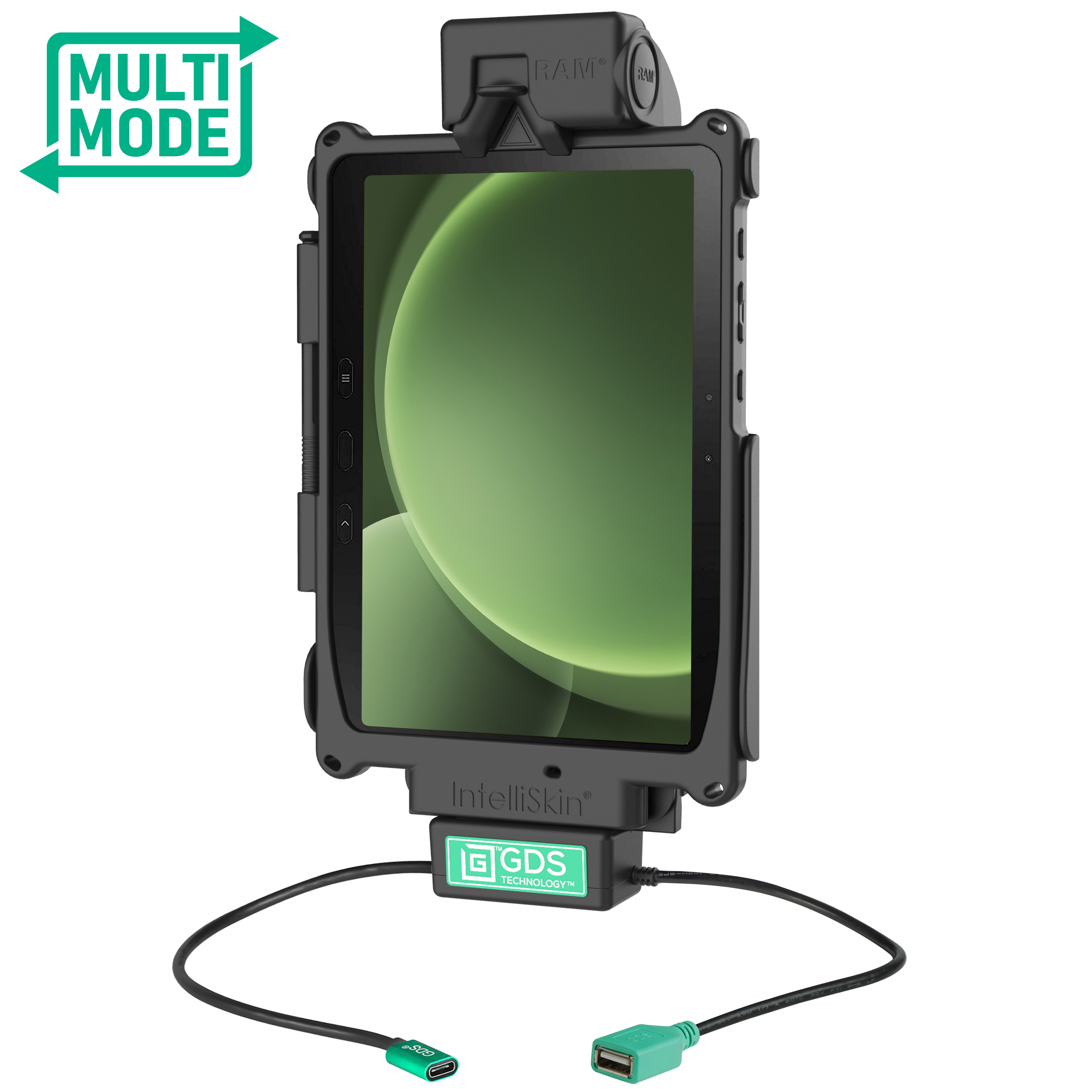GDS® Tough Dock™ Multi Mode Charging Station for Samsung Tab Active4 Pro & Tab Active Pro - Rugged Tablet Dock with Secure Mounting (RAM GDS DOCK SAM54N MMU) - Perfect for Warehouse, Construction & Outdoor Work Environments