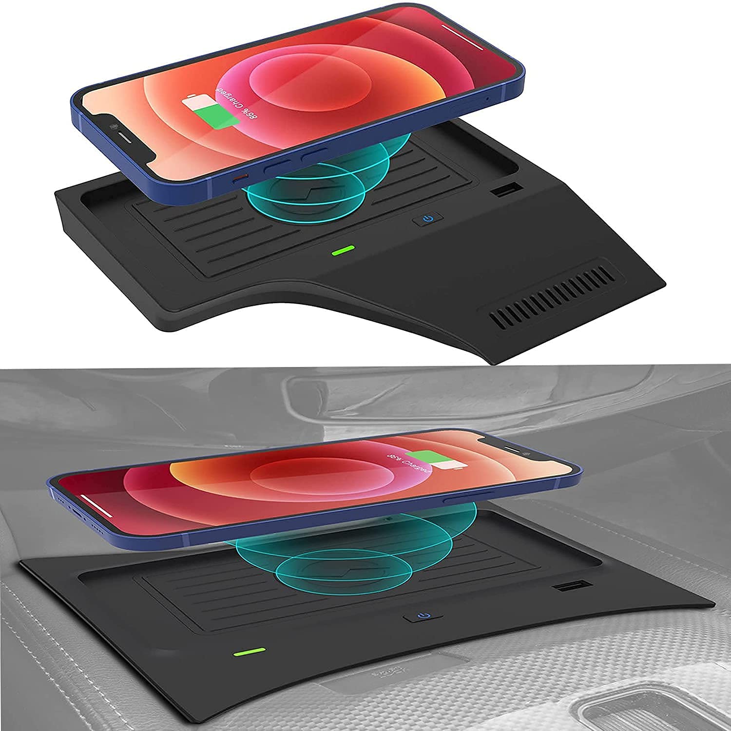 Premium CarQiWireless Wireless Charger for Nissan Rogue T32 (2014-2020) & Sentra B18 (2020-2021) - Fast Qi-Compatible Phone Charging Pad for Car Accessories | Perfect for Commuting, Road Trips & Daily Driving