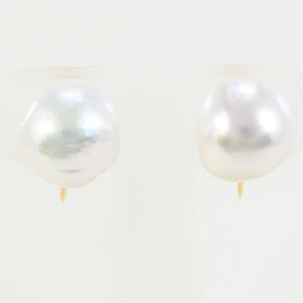 18K Yellow Gold Pearl Earrings for Women - Classic Elegant Stud Earrings with Genuine Pearls - Perfect for Weddings, Parties & Special Occasions
