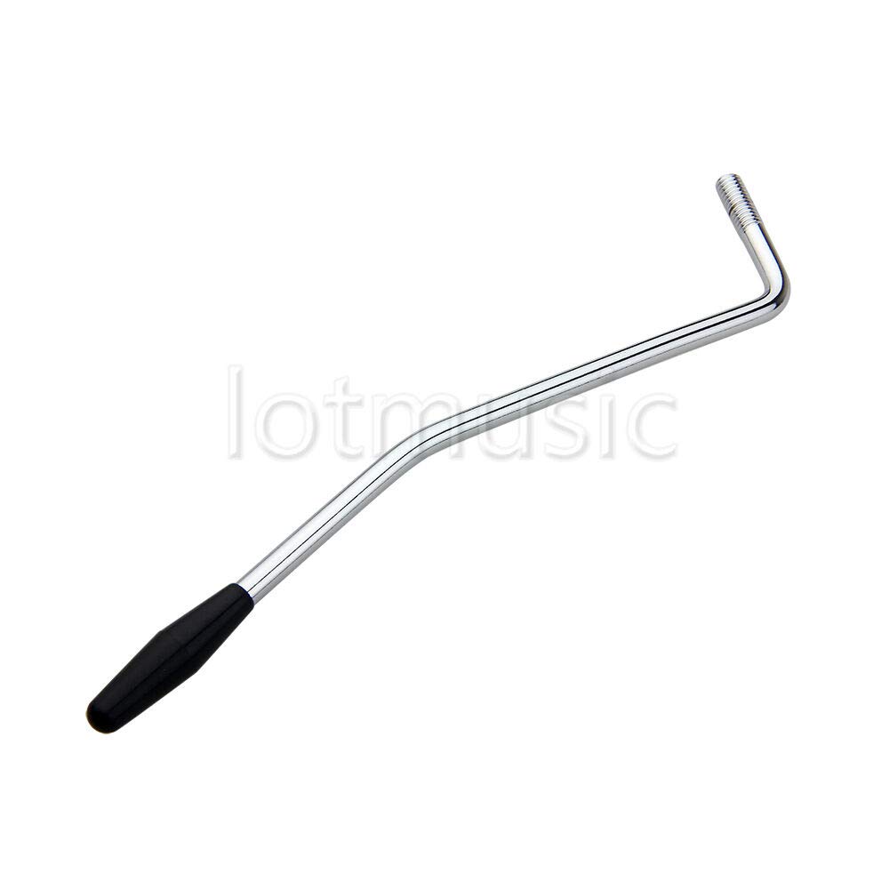 10-Piece Chrome with Black Tip Guitar Tremolo Arm Whammy Bar Set for Fender Strat - Perfect for Rock Solos, Live Performances & Studio Recording