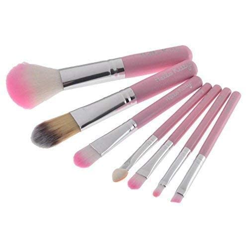 Jarsvoy TYA 6155 7-Piece Pink Makeup Kit with Mini Hair Straightener - Perfect for Travel & Gifts