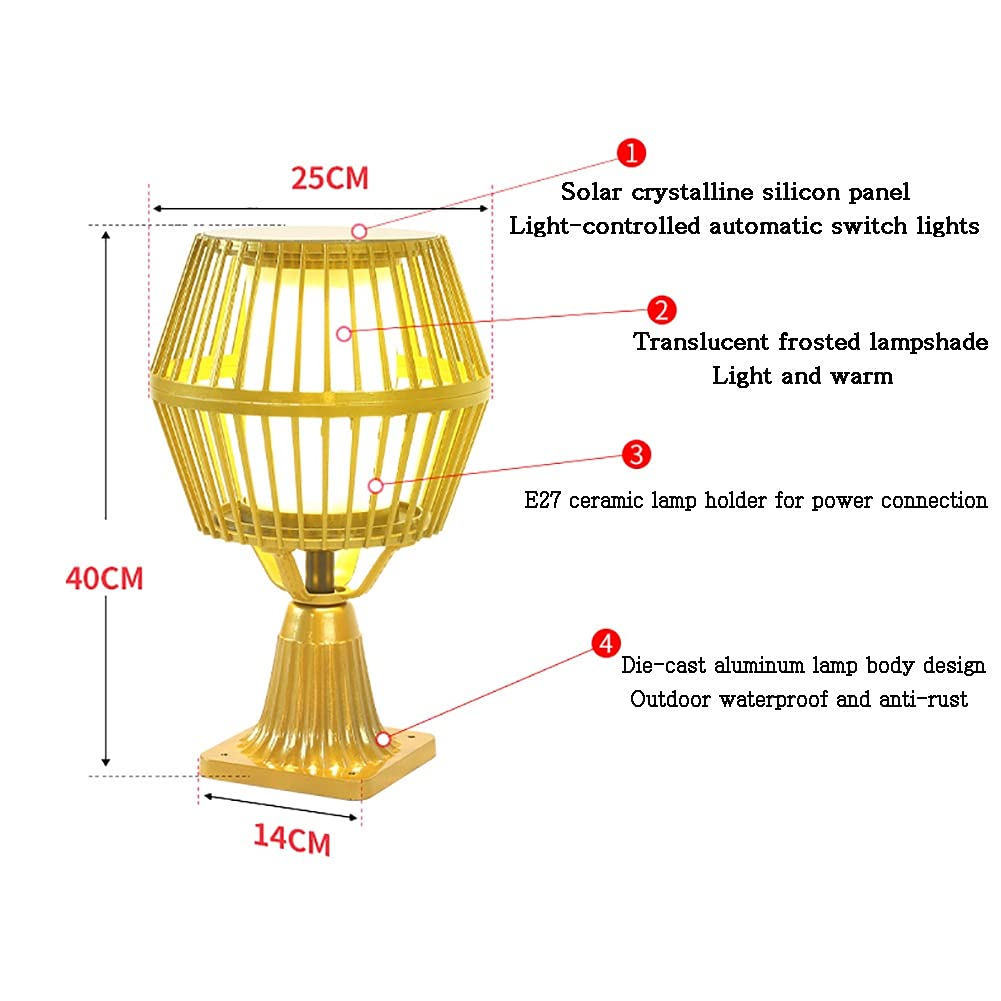 Solar Post Cap Lights Outdoor - Waterproof LED Deck Post Lighting, Warm White Garden Lamp for Patio, Fence, Villa & Gate Pillars | Modern Solar-Powered Landscape Lighting for Pathways, Driveways & Outdoor Decor