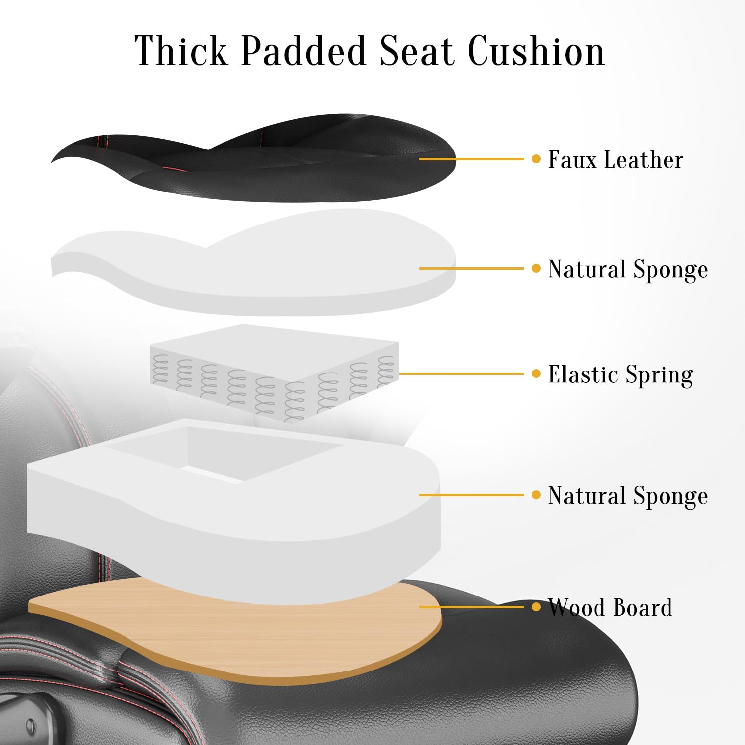 Premium Black Leather Executive Office Chair - High Back Ergonomic Computer Desk Chair with Wheels, Flip-Up Arms & Lumbar Support for Home and Office Use - Perfect for Long Work Hours and Professional Workspaces