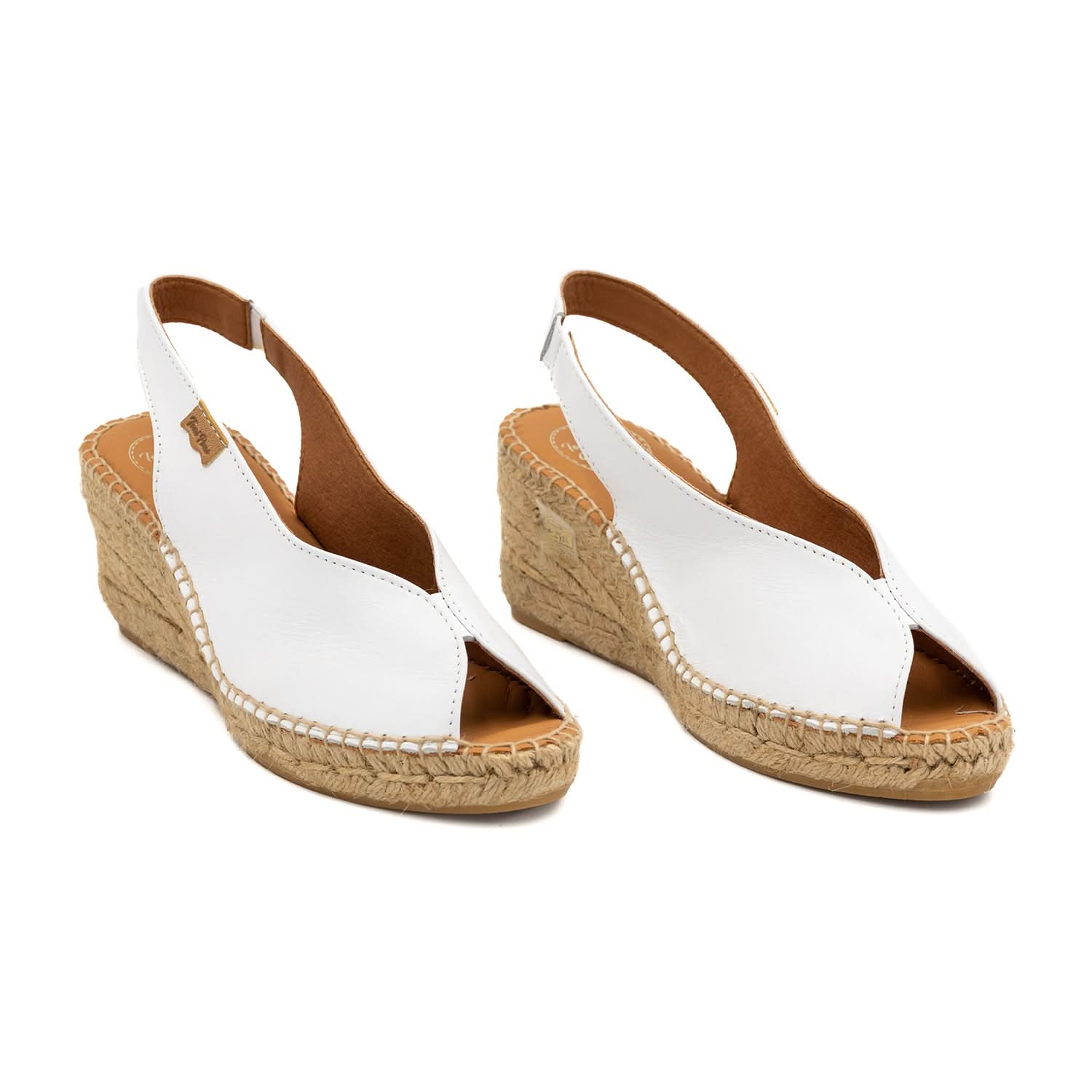 Women's Plain Leather Wedge Sandals - Laila P - Comfortable & Stylish for Casual Outings, Work & Summer Wear