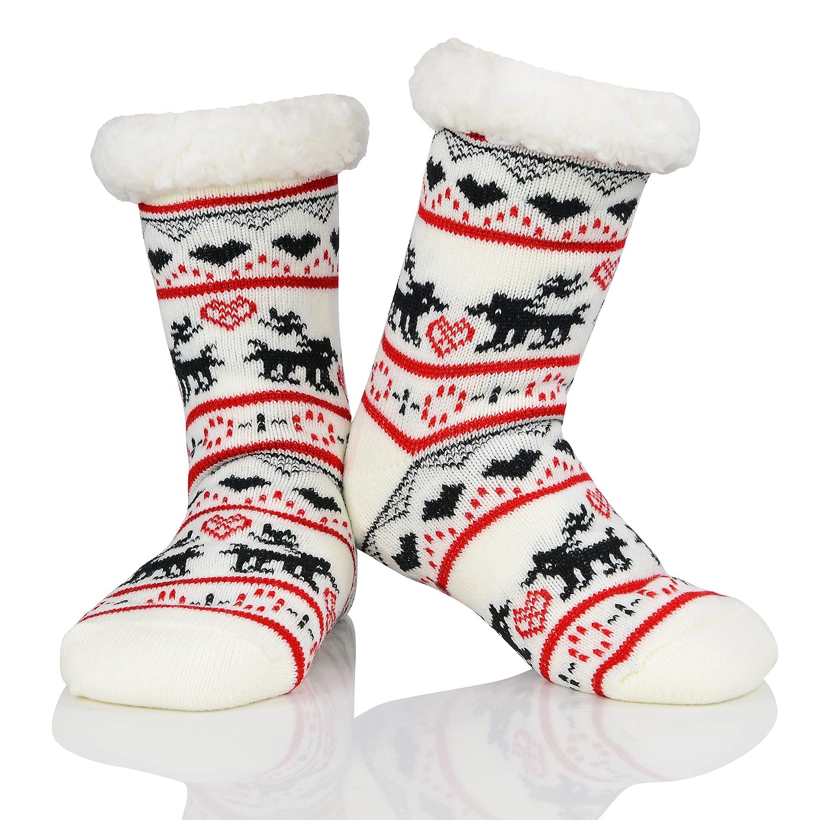 Cozy Women's Fuzzy Socks - Warm Winter House Slippers with Soft Furry Lining | Indoor Lounge Socks for Home, Gym & Christmas Gifts | Perfect for Relaxing, Yoga & Cold Weather Comfort