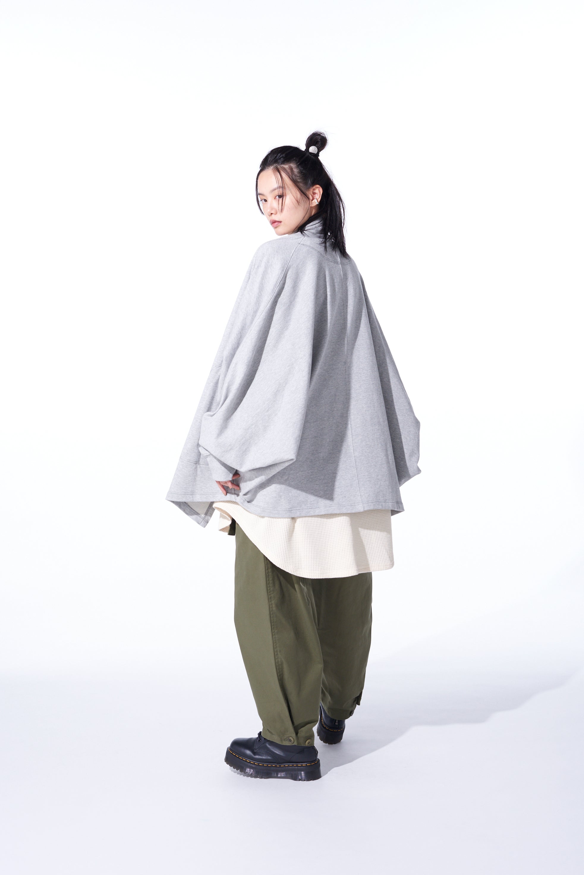 Soft Cotton Fleece Dolman Sleeve Cardigan with Stole Collar - Cozy Oversized Sweater for Women | Perfect for Fall Layering, Casual Outfits & Lounge Wear