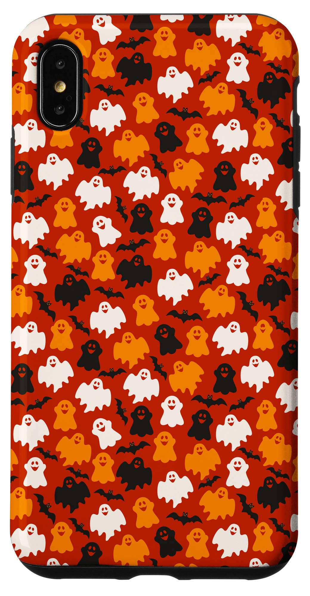 iPhone XS Max Halloween Case - Funny Ghosts & Bats Design Protective Phone Cover for Trick or Treating, Costume Parties & Spooky Decorations