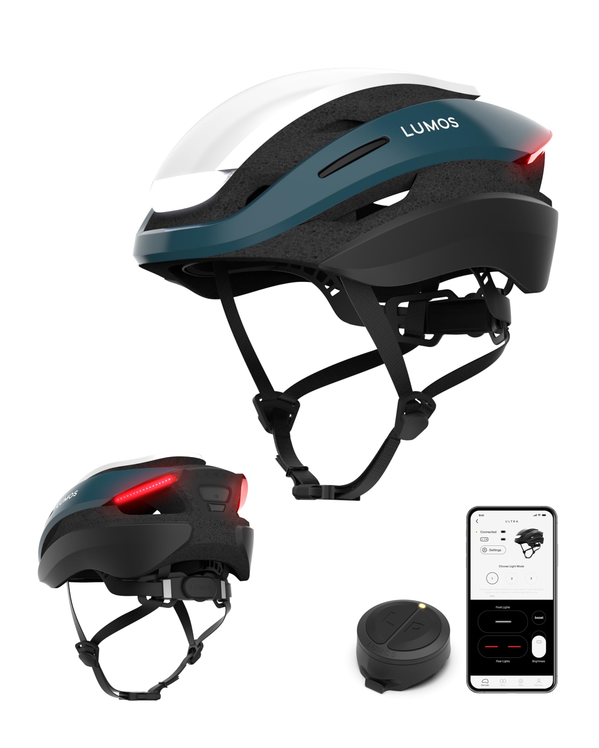 Lumos Ultra Smart Bike Helmet with Customizable LED Lights & Turn Signals - Lightweight Adult Cycling Helmet for Men & Women - Perfect for Night Riding, Commuting & Urban Cycling Safety
