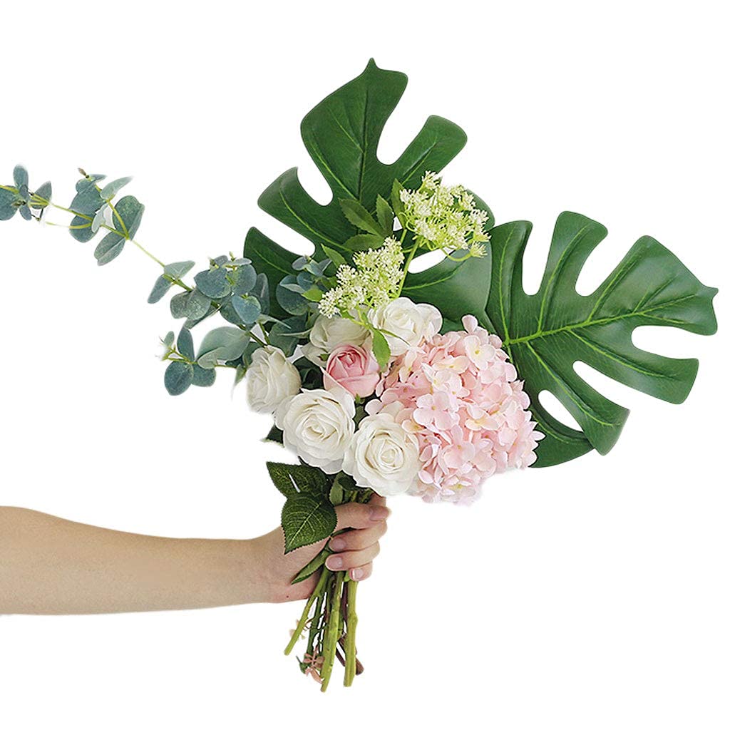 XYSQWZ Artificial Hydrangea & Rose Bouquet Set - Wedding Bridal Bouquet, Home Decor Centerpiece (Style One) - Perfect for Wedding Ceremonies, Bridal Showers & Living Room Decor