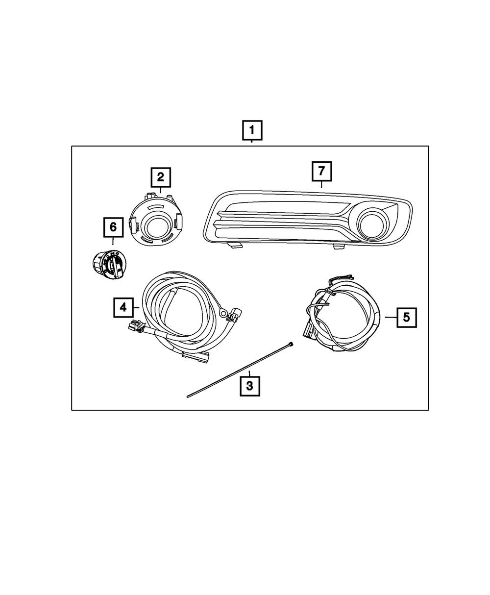 Mopar 82212324 Fog Lights Complete Kit - OEM Replacement for Enhanced Visibility in Rain & Fog Driving Conditions