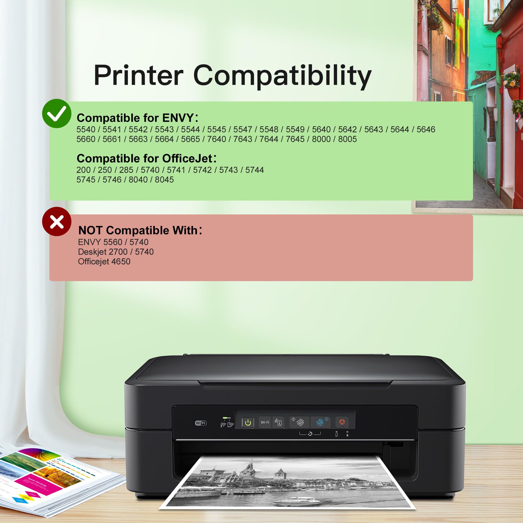 HP 62XL Black Ink Cartridge Replacement (2 Pack) - Compatible with HP Envy 5540, 5549, 5640, 5660, 7640, 7645 & OfficeJet 250, 200, 5740, 5741, 8040 Printers - High-Quality Printing for Home, Office & School Documents