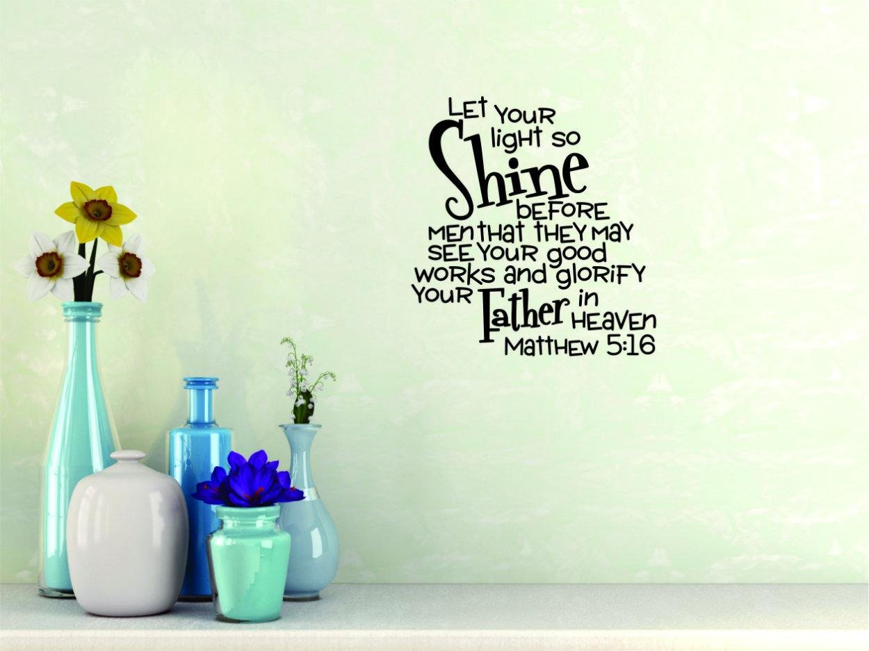 Inspirational Bible Verse Wall Art - Matthew 5:16 Quote Canvas Print for Christian Home Decor (20x40 Inches) - Perfect for Living Room, Bedroom & Office