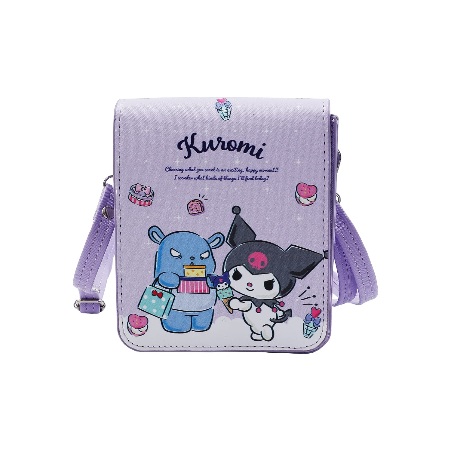 Cute Cartoon Kitty PU Crossbody Bag - Fashionable Cat Wallet Purse for Women & Girls - Perfect for Phone, Coins & Cards - Ideal for Daily Use, Shopping & Travel (PH-KU)