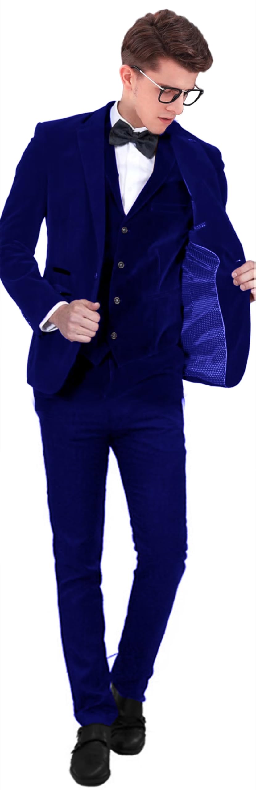Premium Velvet Slim Fit Men's 3-Piece Suit for Groomsmen - Wedding Tuxedo & Prom Blazer Set (ST-XZ002) | Formal Occasions, Evening Events & Special Celebrations